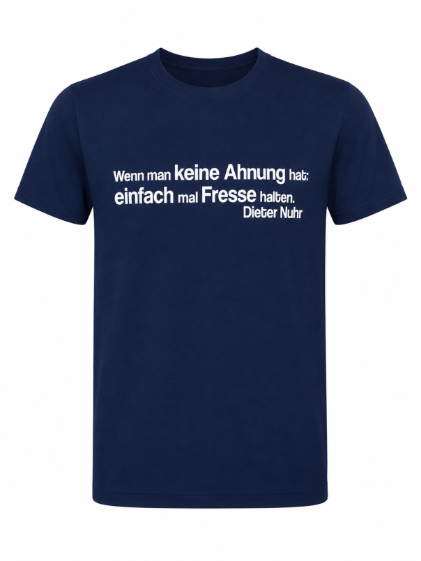 Shirt Fresse halten blau